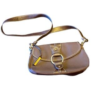 Chaps Canvas & Leather trimmed Crossbody Handbag